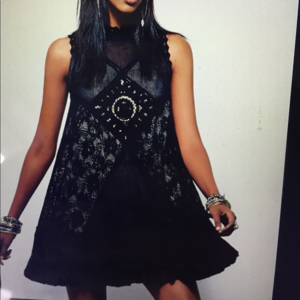 Free People Angel Lace Dress (Black)